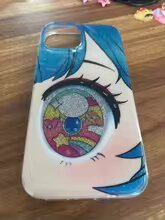 Cartoon Anime Iridescent Shinning Eyes Double Layers Case for iPhone photo review